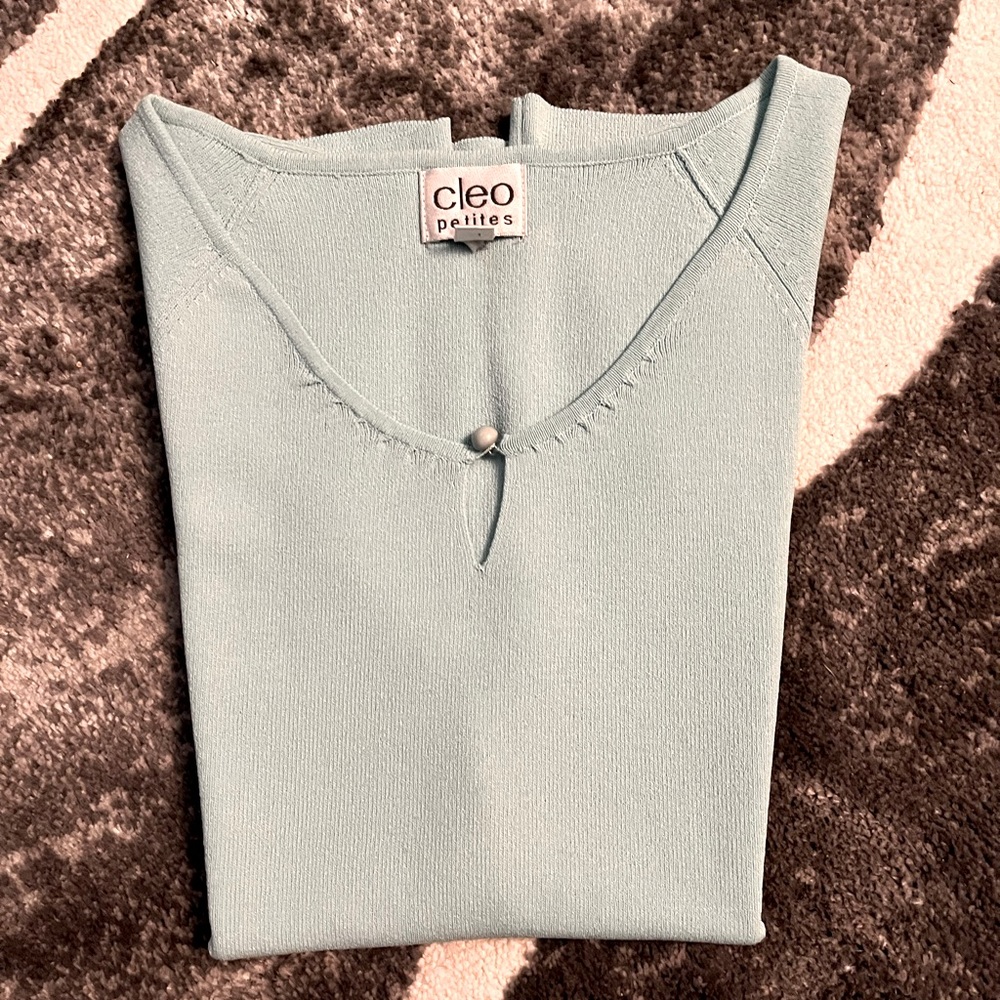 Light Blue Short Sleeved Sweater - NWOT